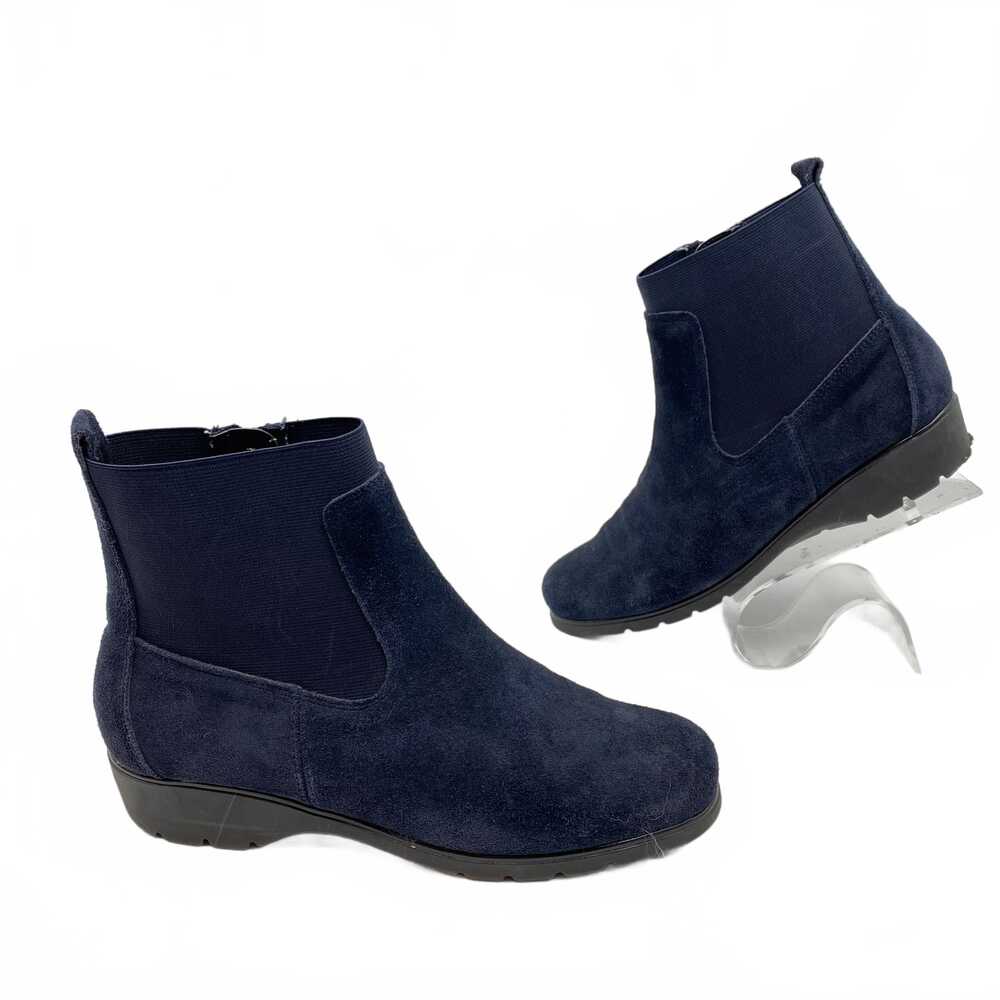AEROSOLES Blue Faux Suede Bootie | Women’s Size 8, Regular